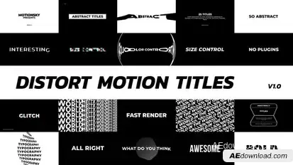 Distort Motion Titles Titles template preview