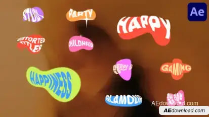 Distorted Titles for After Effects Titles template preview