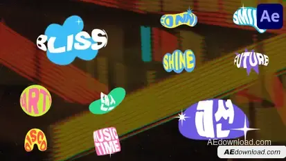 Distorted Titles for After Effects Titles template preview