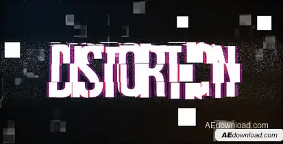 Distortion Reveal Logo Stings template preview