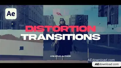 Distortion Transitions Elements template preview