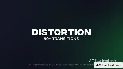 Distortion Transitions broadcast-packages template preview