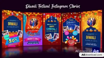 Diwali festival Stories Openers template preview