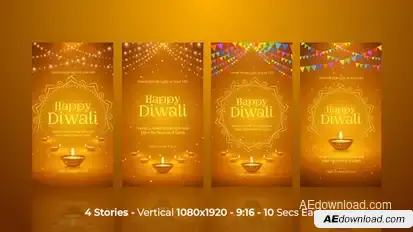 Diwali Instagram Stories Openers template preview