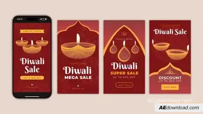 Videohive Diwali Sale Instagram Stories 54409707 Openers template preview