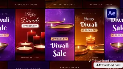 Diwali Stories Pack Openers template preview