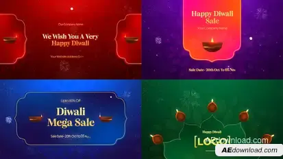 Diwali Wishes & Sale Pack Video Displays template preview