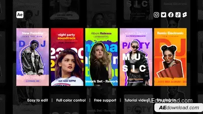 DJ Party Instagram Stories Product Promo template preview