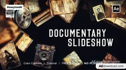 Documentary Slideshow Video Displays template preview