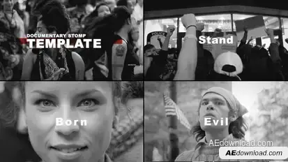 Documentary Stomp Video Displays template preview