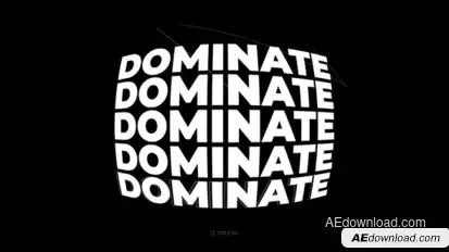 Dominate Titles Kinetic Typography Titles template preview