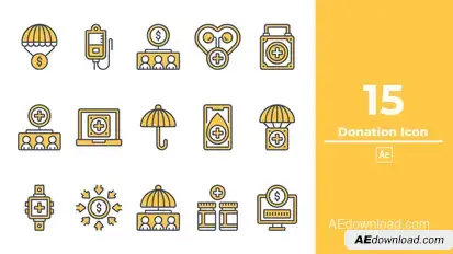 Donation Icon After Effect Elements template preview