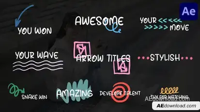 Doodle Arrow Titles for After Effects Titles template preview
