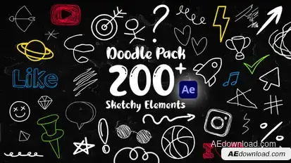 Doodle Pack Elements template preview