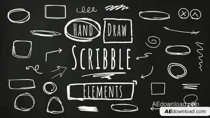 Doodle Sketch Scribble Stroke Elements Pack Elements template preview