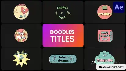 Doodles Titles | After Effects Titles template preview