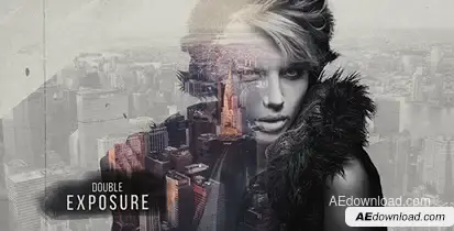 Double Exposure Video Displays template preview