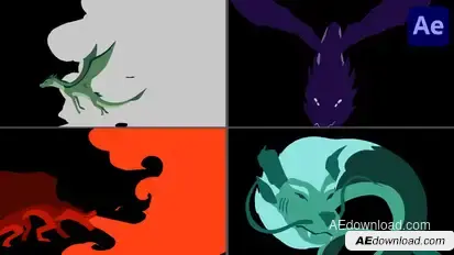 Dragon Transitions Pack | After Effects Titles template preview