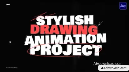 Drawing Kinetic Titles  AE Titles template preview