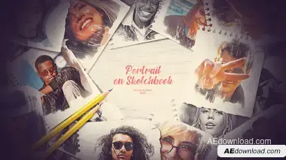 Drawing Portrait Slideshow Openers template preview