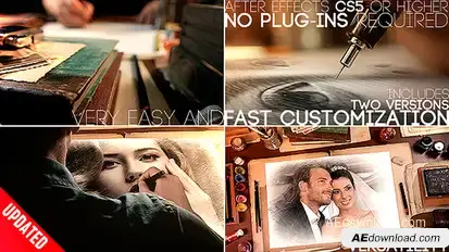 Drawing Promo Video Displays template preview