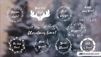 Drawn Christmas Titles Titles template preview