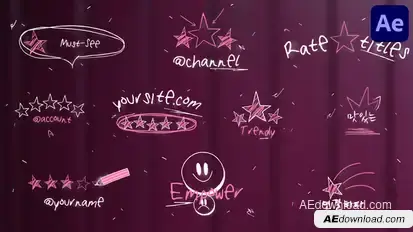 Drawn Rates Titles for After Effects Titles template preview