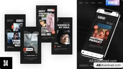 Dream Typography Instagram Story Video Displays template preview