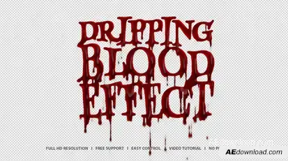 Halloween Dripping Blood Effect Titles template preview