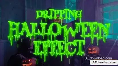 Videohive Dripping Halloween Effect Titles template preview