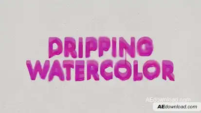 Dripping Watercolor Titles Titles template preview