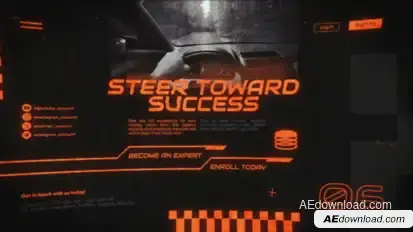 Driving School Promo Video Displays template preview