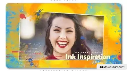 Drop Inked Inspiration Slides Video Displays template preview