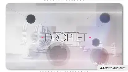 Droplet Circles Parallax Slideshow Video Displays template preview