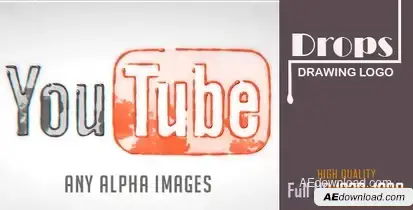 Videohive Drops Drawing Logo Logo Stings template preview