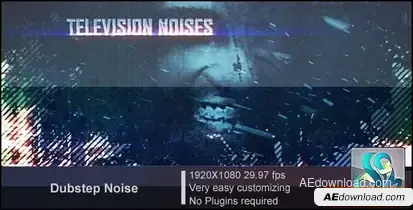Videohive Dub Step Television Noise Video Displays template preview