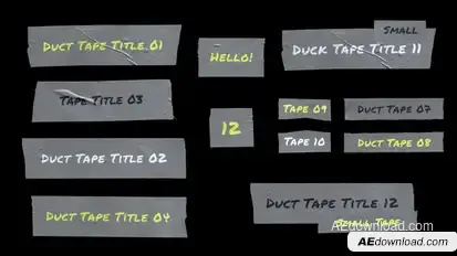 Duct Tape Titles Pack Titles template preview