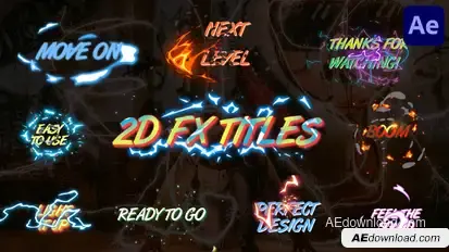 Dynamic 2D FX Titles | After Effects Titles template preview