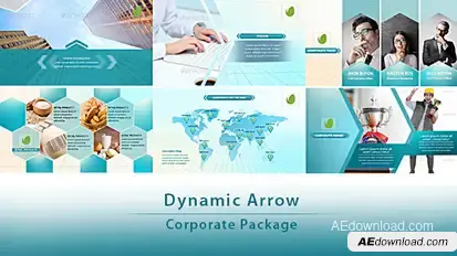 Dynamic Arrow - Corporate Package Video Displays template preview
