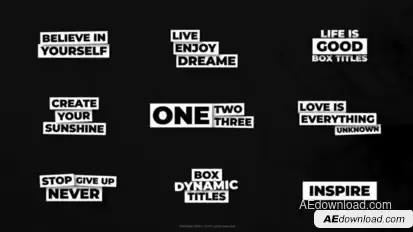 Dynamic Box Titles | After Effects Titles template preview