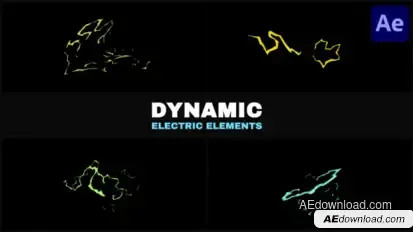 Dynamic Electric Elements | After Effects Elements template preview