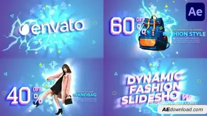 Dynamic Fashion Slideshow for After Effects Openers template preview