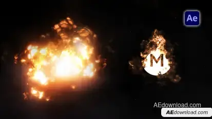 Dynamic Fireball Logo Logo Stings template preview