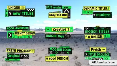 Dynamic Funny Lower Thirds Elements template preview