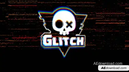 Dynamic Glitch Logo Reveal Logo Stings template preview