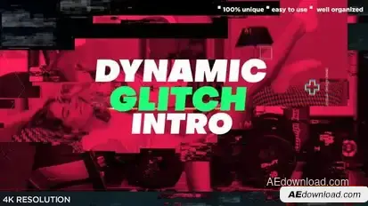 Dynamic Glitch Powerful Intro Openers template preview