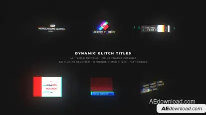 Dynamic Glitch Titles Titles template preview