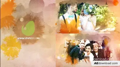 Dynamic Ink Slideshow Video Displays template preview