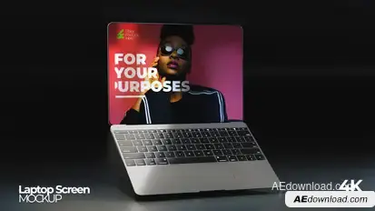 Dynamic Laptop Screen Display Mockup Video Displays template preview