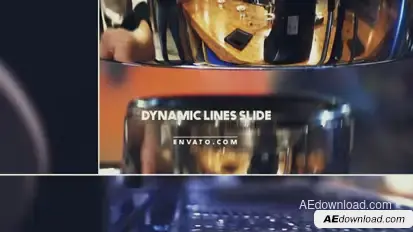Dynamic Lines Slide Video Displays template preview